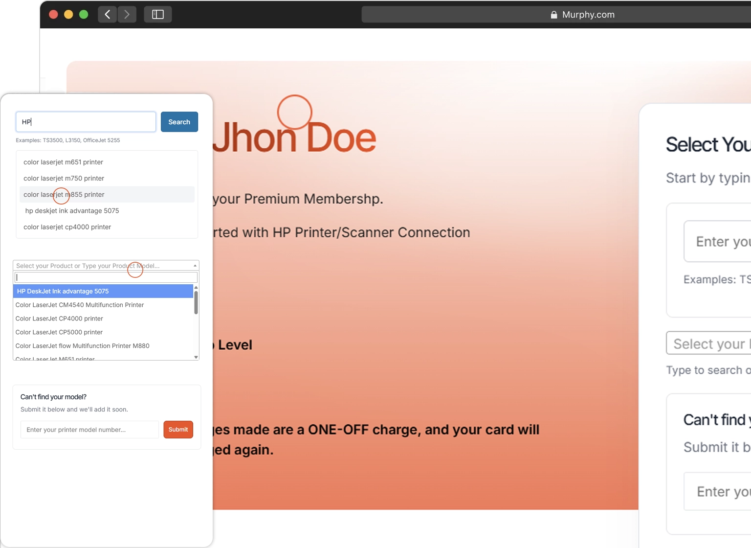 Dashboard and Printer Finder for 123.hp.com/setup